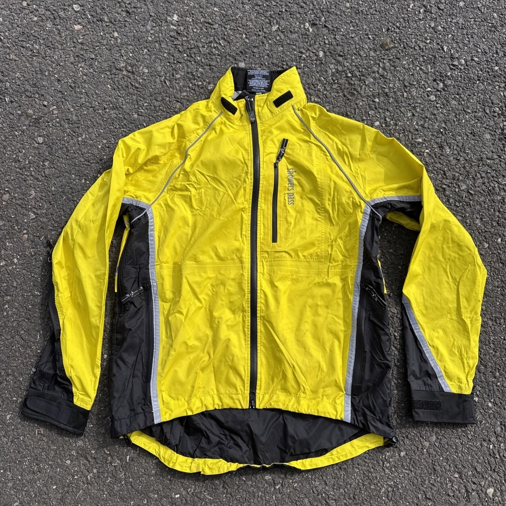 Showers‎ Pass Woman's Elite Yellow Rain Jacket Size Medium Nylon - WORN